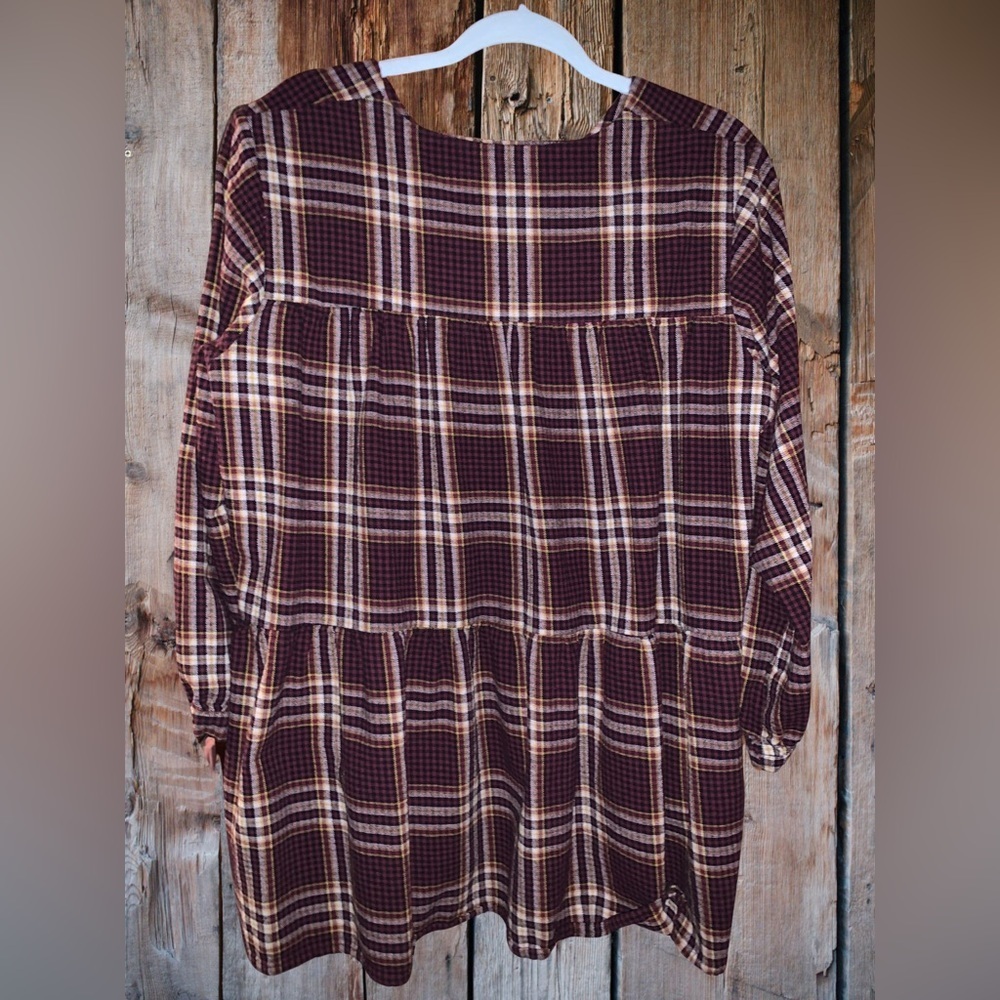 Flannel Shirt Dress - Picture 3 of 6